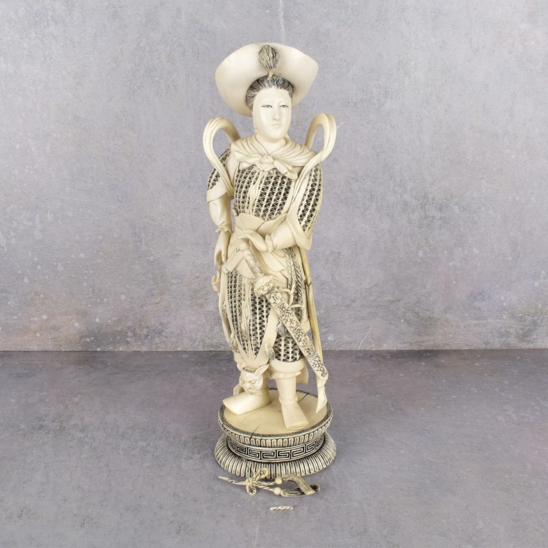 Vintage Chinese Carved Polychrome Figure (1 of 8)