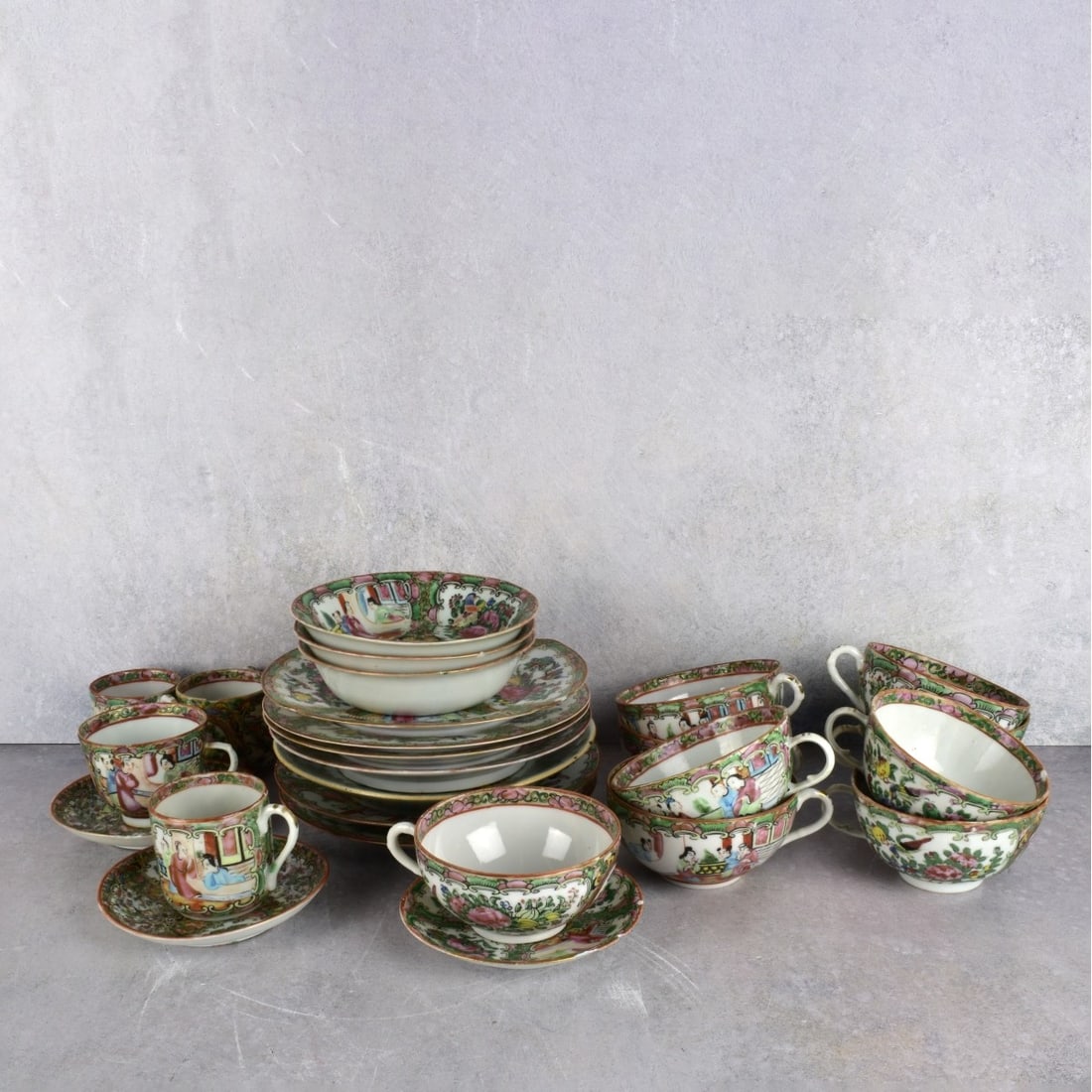 Collection of Chinese Rose Medallion Porcelain (1 of 8)