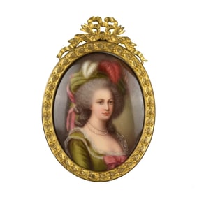 19th Century Hand Painted Miniature Plaque