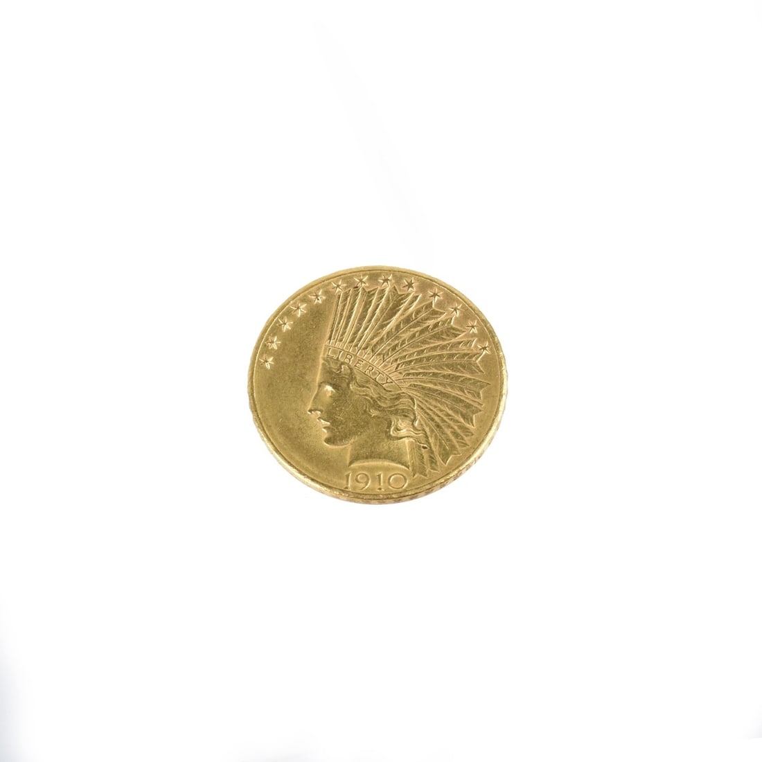 1910-D US $10 Indian Gold Eagle Coin (1 of 2)
