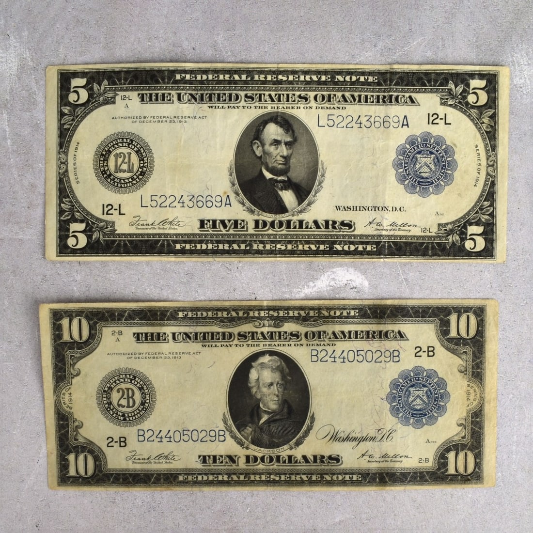 1914 US $5 / $10 Reserve Note (1 of 6)
