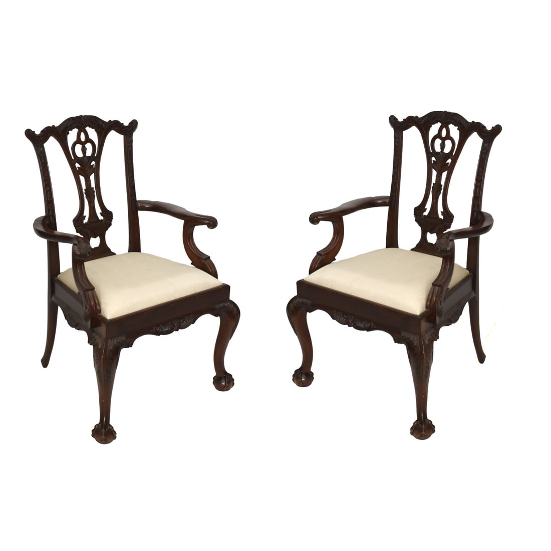 Chippendale Style Mahogany Chairs (1 of 6)