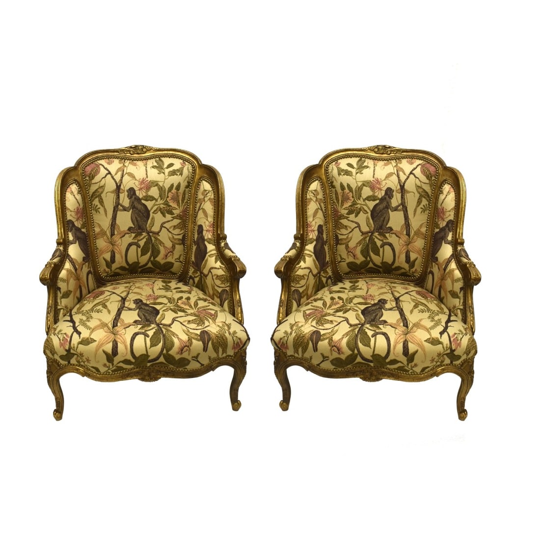 Mid-century French Rococo Style Bergere Chairs (1 of 5)