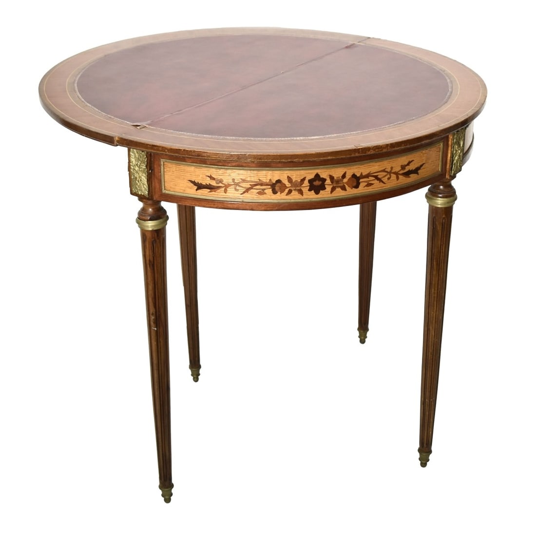 Vintage Louis XVI Style Demi-lune Folding Table (1 of 8)