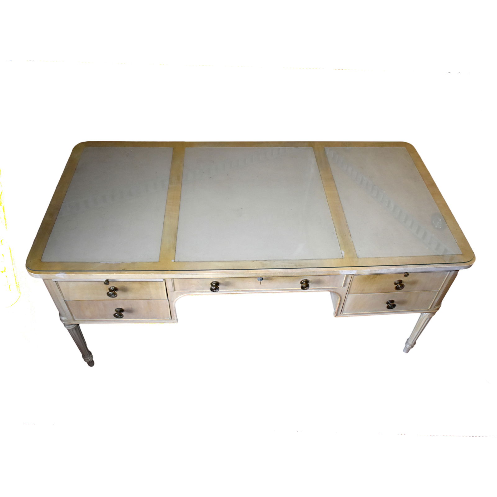 Henry F. Miller Vintage Whitewash Desk