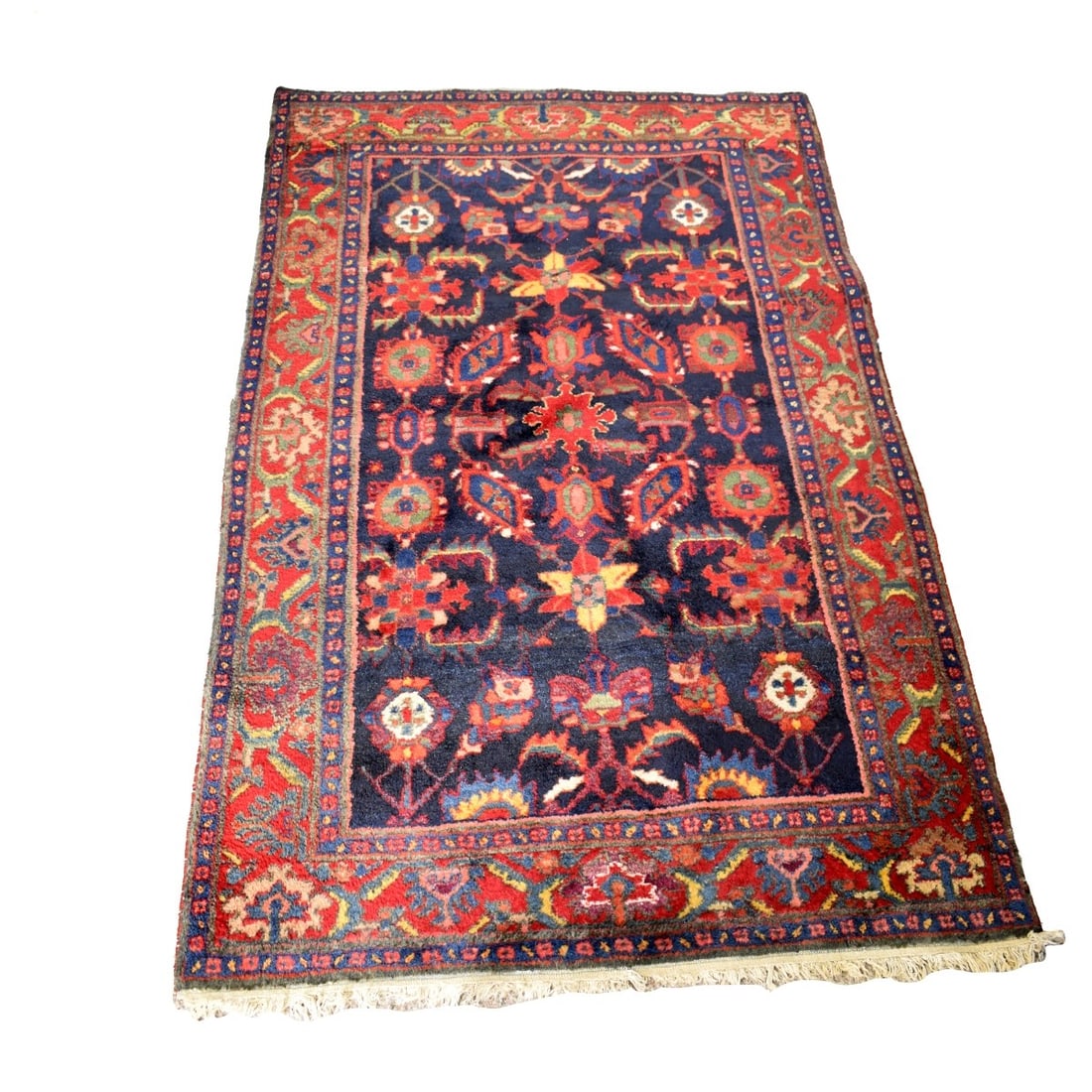 Semi-antique Persian Hamadan Wool Rug (1 of 5)
