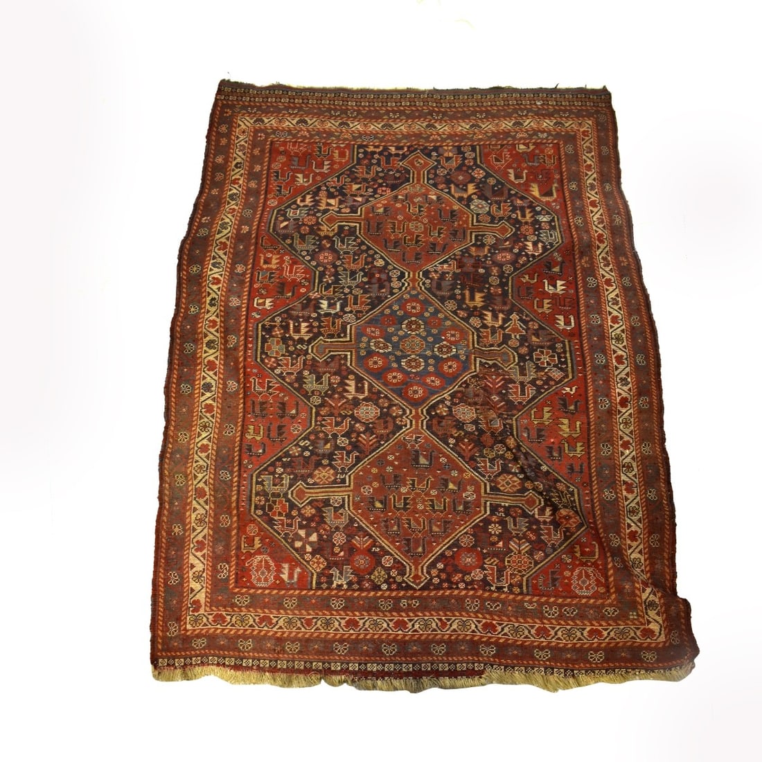 Antique Iranian Shiraz Wool Rug (1 of 6)
