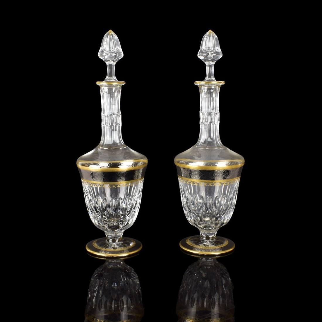Vintage Pair of Saint Louis Cut Crystal Decanters (1 of 7)