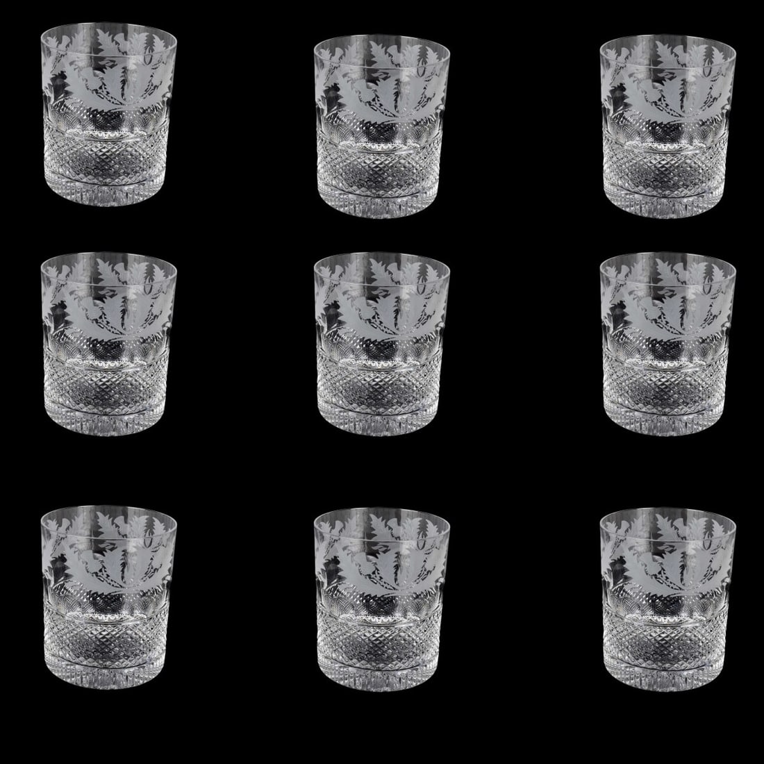 Edinburg Scotland Cut Crystal Whiskey Glasses (1 of 4)