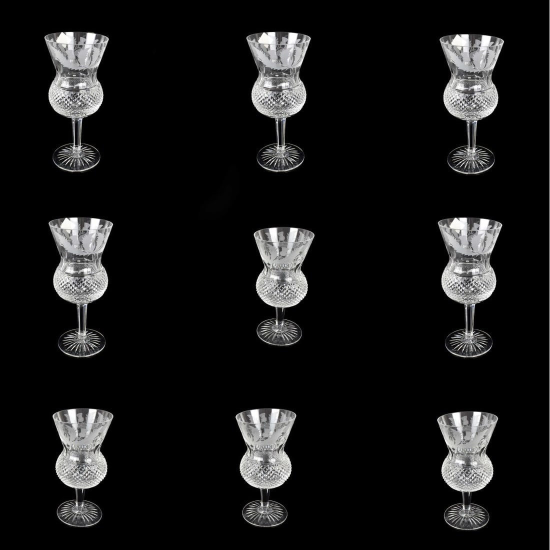 Edinburg Scotland Cut Crystal Goblets (1 of 4)