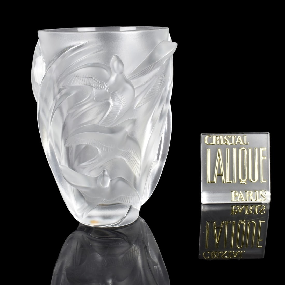 Lalique French "Martinets" Crystal Vase (1 of 5)