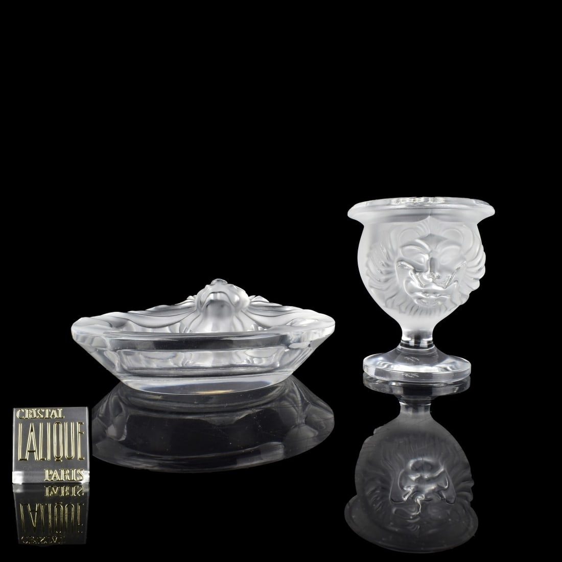 Lalique "Tete De Lion" Smoking Set (1 of 6)