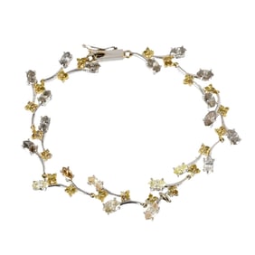 Fancy Diamond and 14K Bracelet