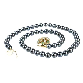 Pearl, Gemstone and 14K Necklace
