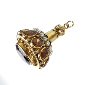 Gemstone and 18K Pendant / Charm