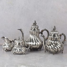 Handarbeit Antique German Sterling Silver Service