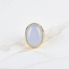 Jade and 18K Ring