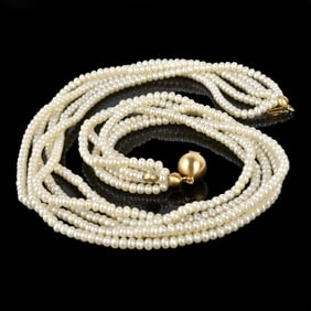 Pearl and 18K Necklace