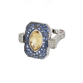 Gemstone Ring and 14K Ring