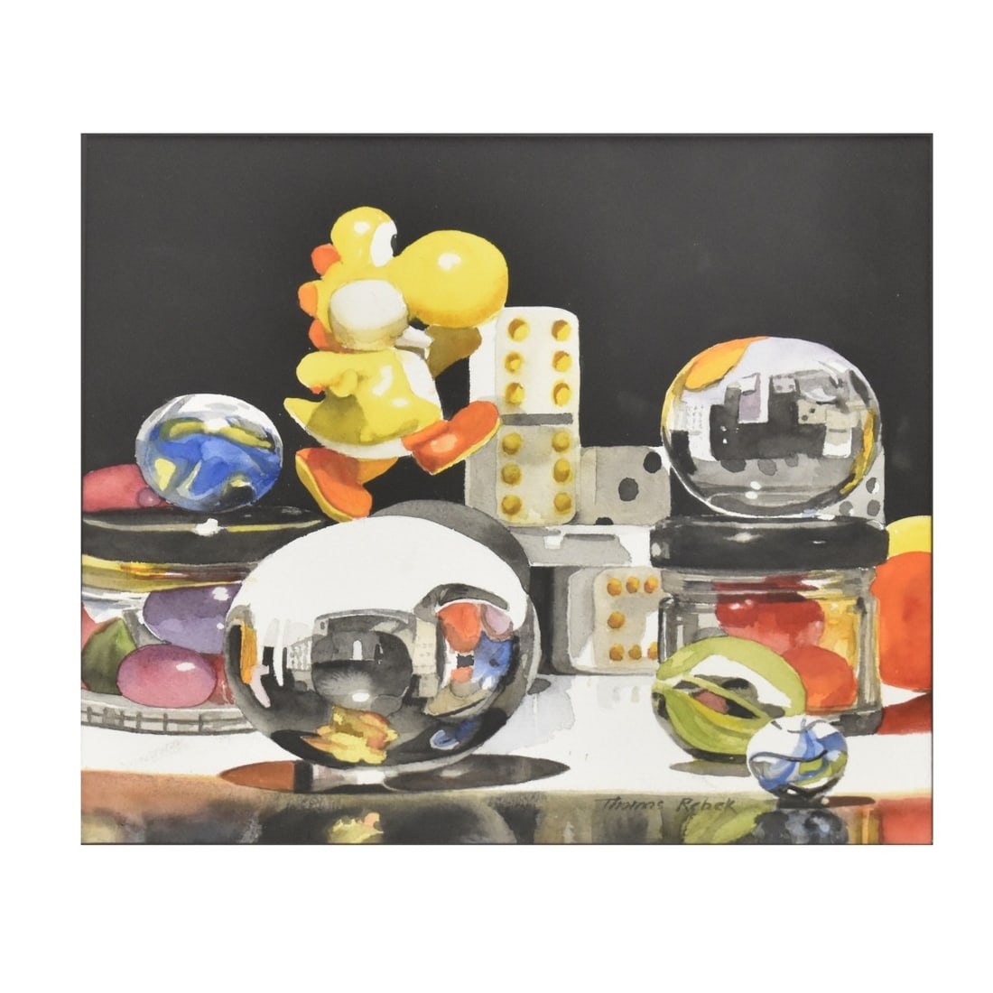 Thomas Rebek Modern Abstract Watercolor Painting (1 of 9)