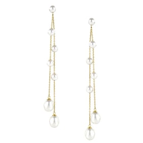 Pearl and 18K Earrings