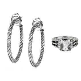 David Yurman Earrings and Ring