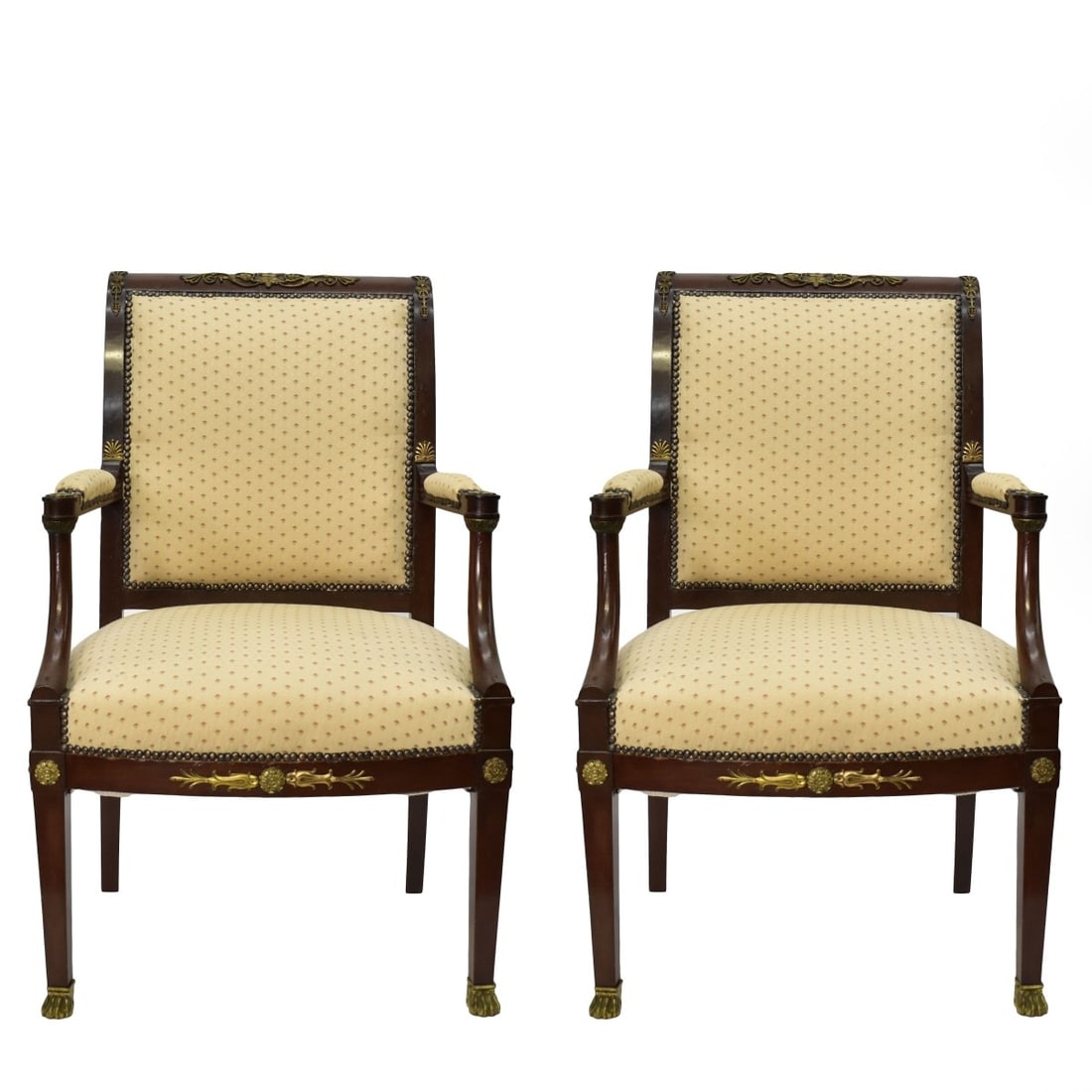 Mid 20th Century Empire Style Fauteuil Chairs (1 of 8)