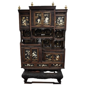 19th C. Japanese Shibayama Cabinet