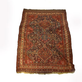 Antique Iranian Shiraz Wool Rug
