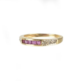 Ruby, Diamond and 14K Band