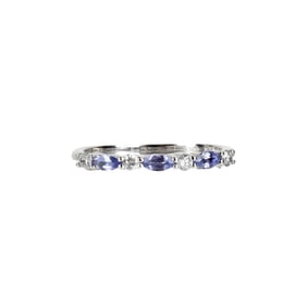 Tanzanite, Diamond and 14K Band