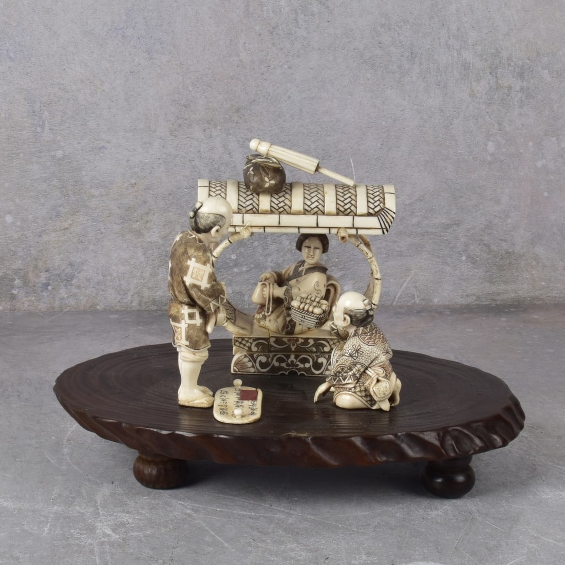 Antique Carved Japanese Sculpture (1 of 6)