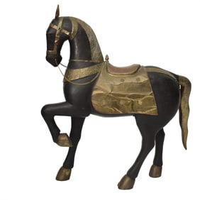 Vintage Carved Polychrome Horse