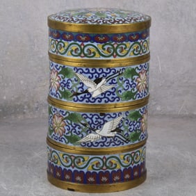 Antique Chinese Canton Stackable Boxes