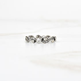 Diamond and 18K Eternity Band