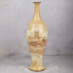 Antique Worcester Cathedral Doulton Burslem Vase