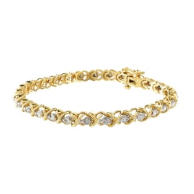 Diamond and 14K Line Bracelet