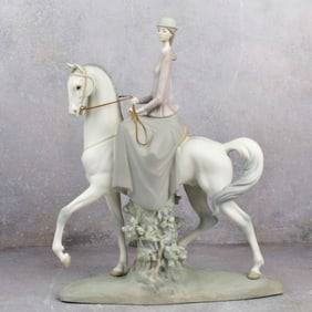 Lladro Bisque Figure of an Elegant Woman