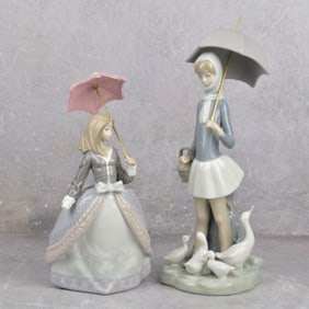 Lladro Glazed Porcelain Figurines
