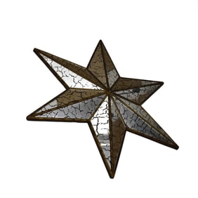 Large Painted Star Mirror
