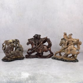 Chinese Carved Hardstone Figurines