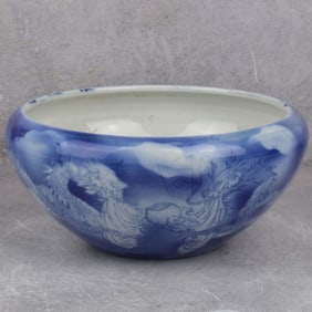 Vintage Chinese Blue and White Porcelain Bowl