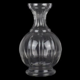 Lead Crystal Bulbous Shape Vase