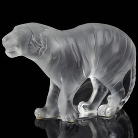 Lalique France Crystal Bengal Tiger Figurine