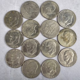 US Eisenhower Silver-clad $1 Coins.