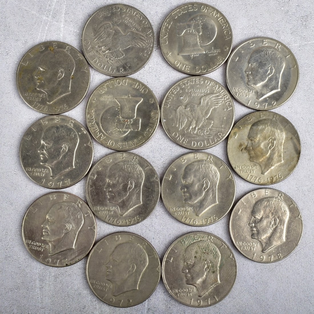 US Eisenhower Silver-clad $1 Coins. (1 of 6)