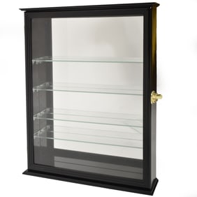 Hanging Black Painted Wood Cabinet