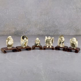 Japanese Carved Polychrome Netsuke's