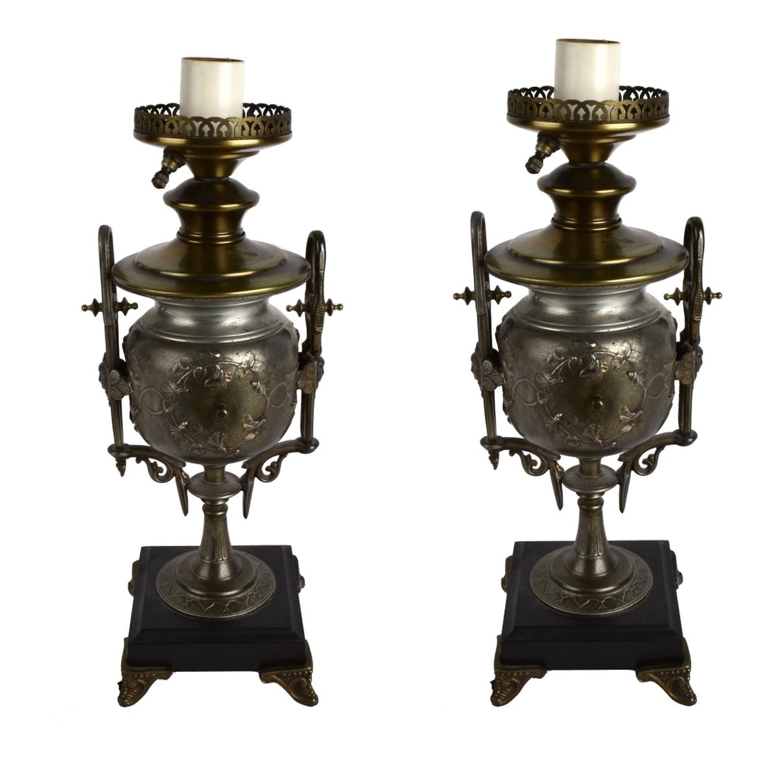 Pair of Antique Neoclassical Style Lamps (1 of 4)
