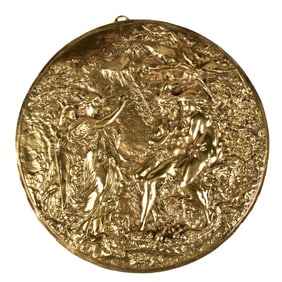 Antique Neoclassical Style Bronze Relief Plaque